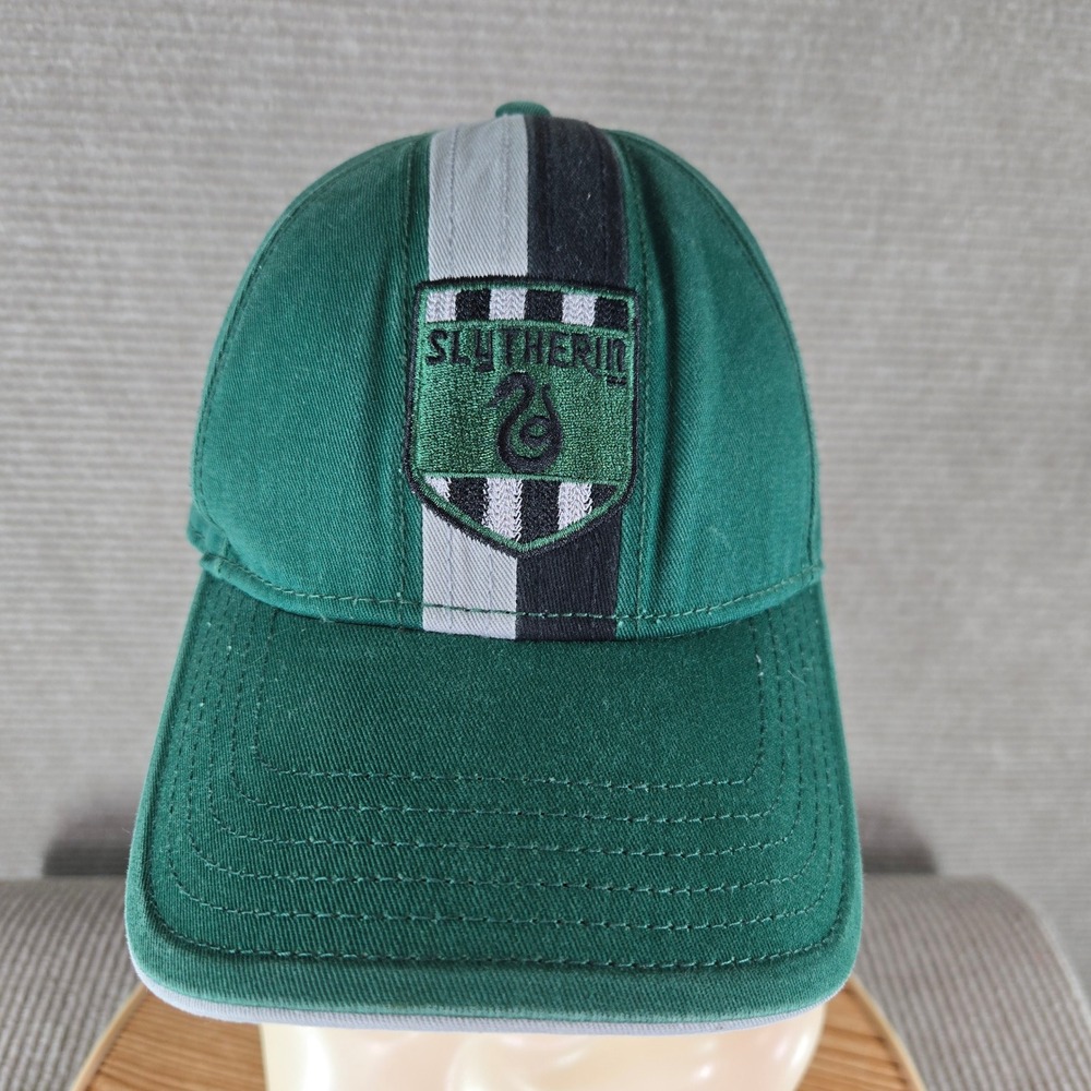 Universal Studios Unisex OS Green Slytherin Crest Striped Baseball Hat